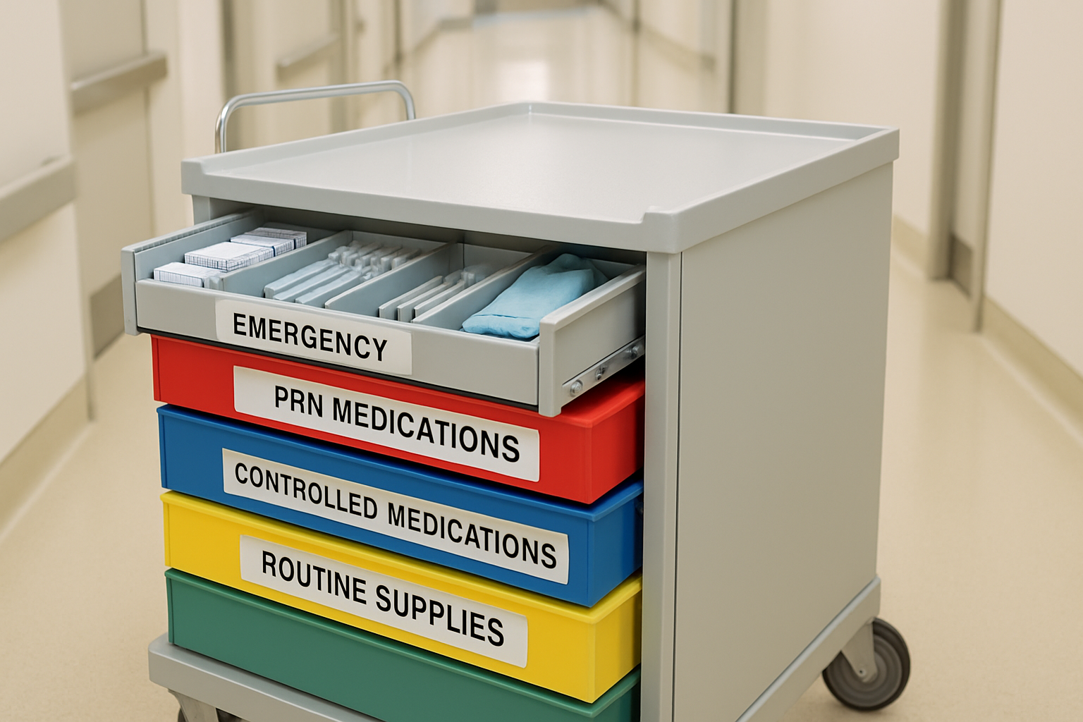 organized medical cart