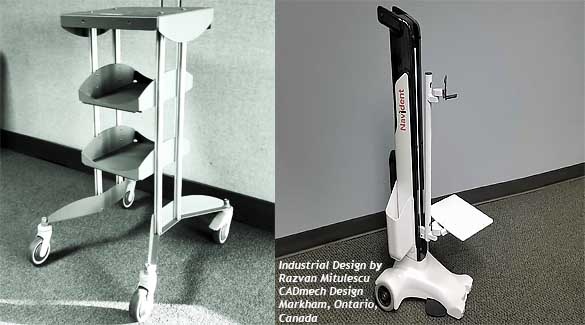 early medical cart and recent medical cart with latest design trends
