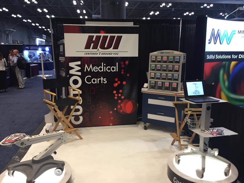 HUI medical carts booth at trade show