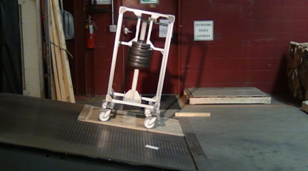 custom medical cart being tested