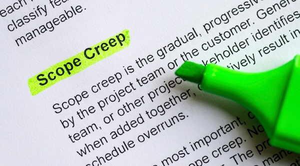 scope creep highlighted in green