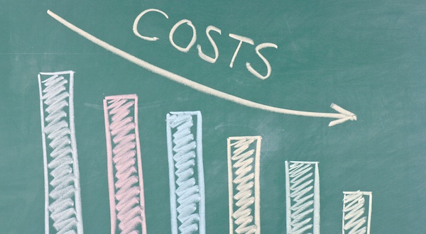 chalk graph of lowered costs